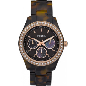 Horlogeband Fossil ES2923 Kunststof/Plastic Bruin 18mm